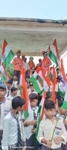 अमर शहीद ठाकुर झूरी सिंह के प्रपौत्र डॉ रामेश्वर सिंह के नेतृत्व निकली तिरंगा यात्रा