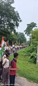 अमर शहीद ठाकुर झूरी सिंह के प्रपौत्र डॉ रामेश्वर सिंह के नेतृत्व निकली तिरंगा यात्रा